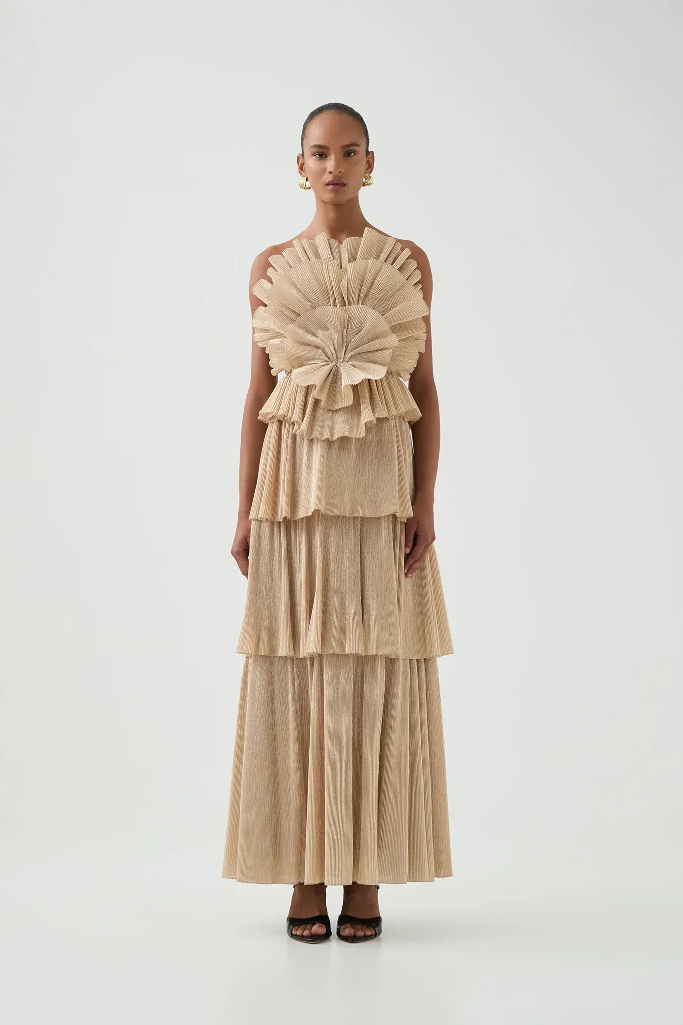 Aje Kyra Maxi Gown Gold Size 10 - Image 1