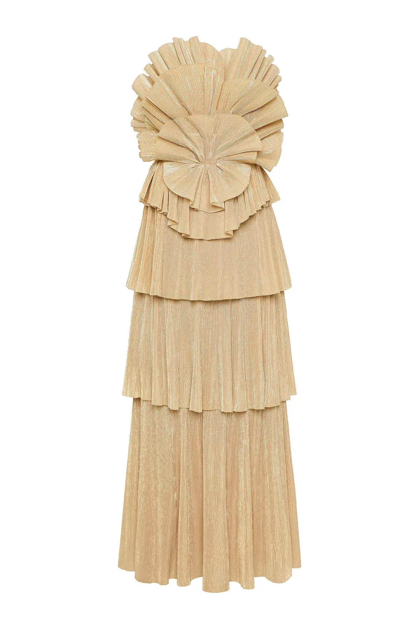 Aje Kyra Maxi Gown Gold Size 10 - Image 6