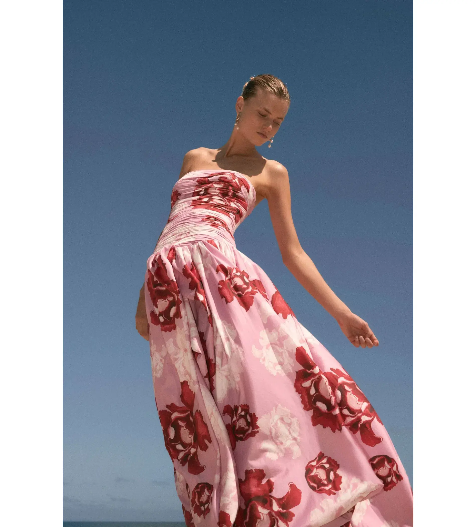 Aje Behold Maxi Dress Pink Boldly Blooming Size AU 10 - Image 5