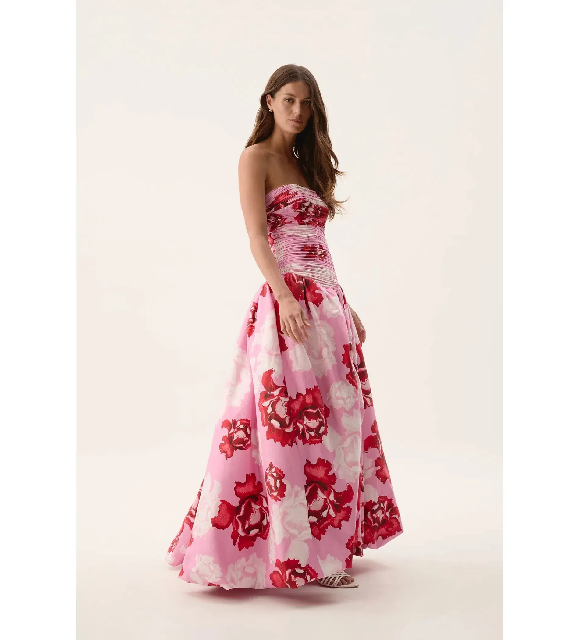 Aje Behold Maxi Dress Pink Boldly Blooming Size AU 10 - Image 4