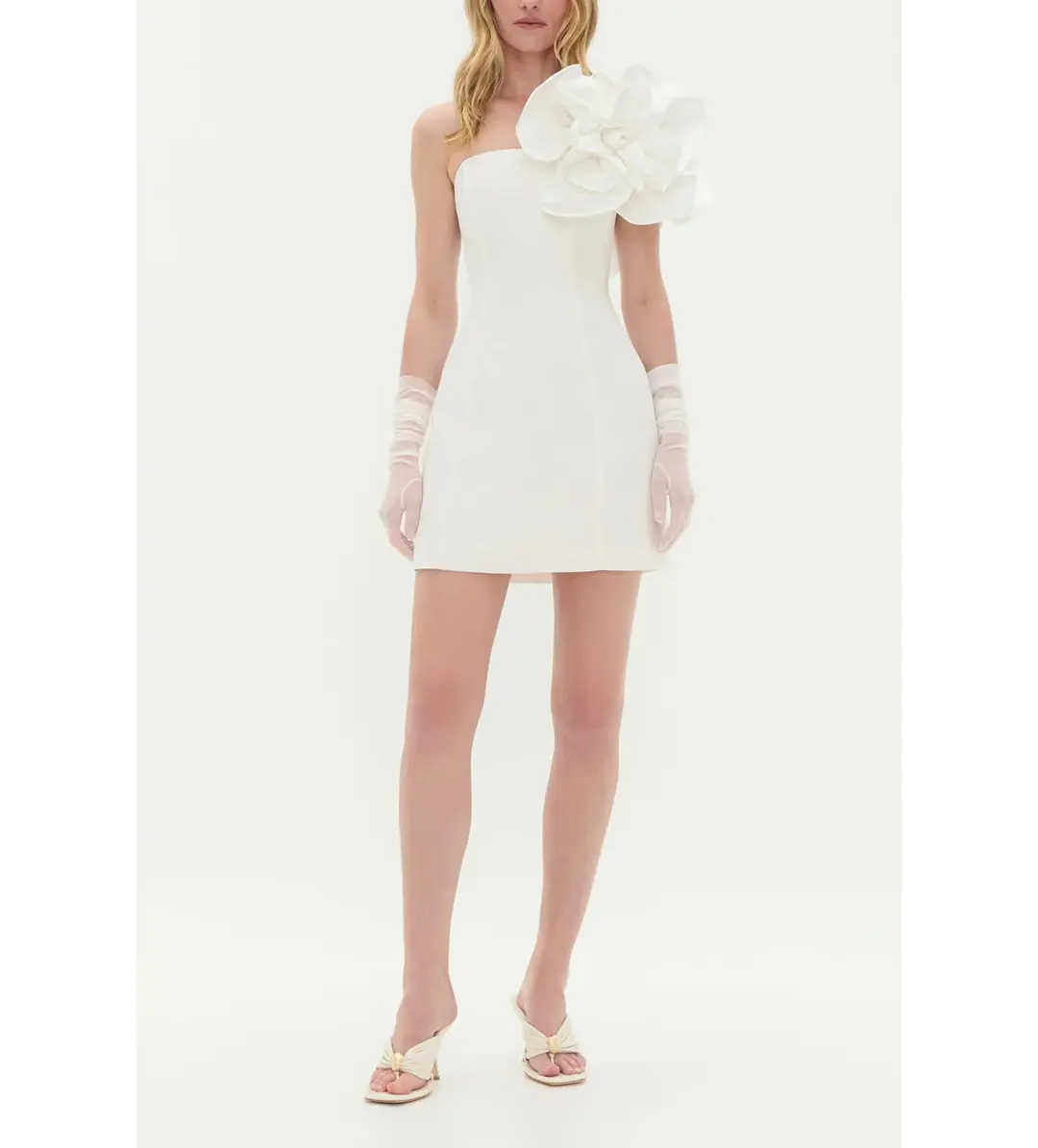 Aje Florence Mini Dress Ivory Size 14 for rent on The Volte - main image