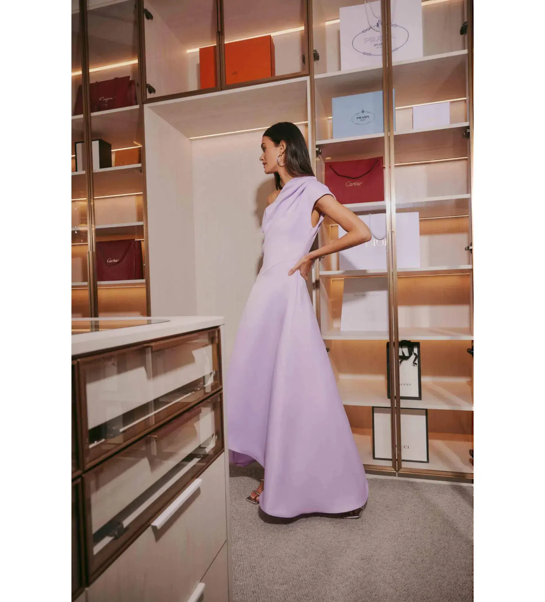 Elliatt Marissa One Shoulder Gown Purple Size 10/M - Image 2