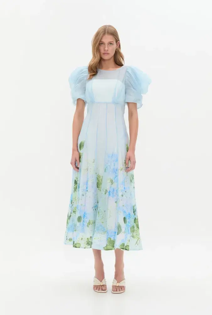 Aje Clementine Midi Dress Floral Size 10 - Image 1