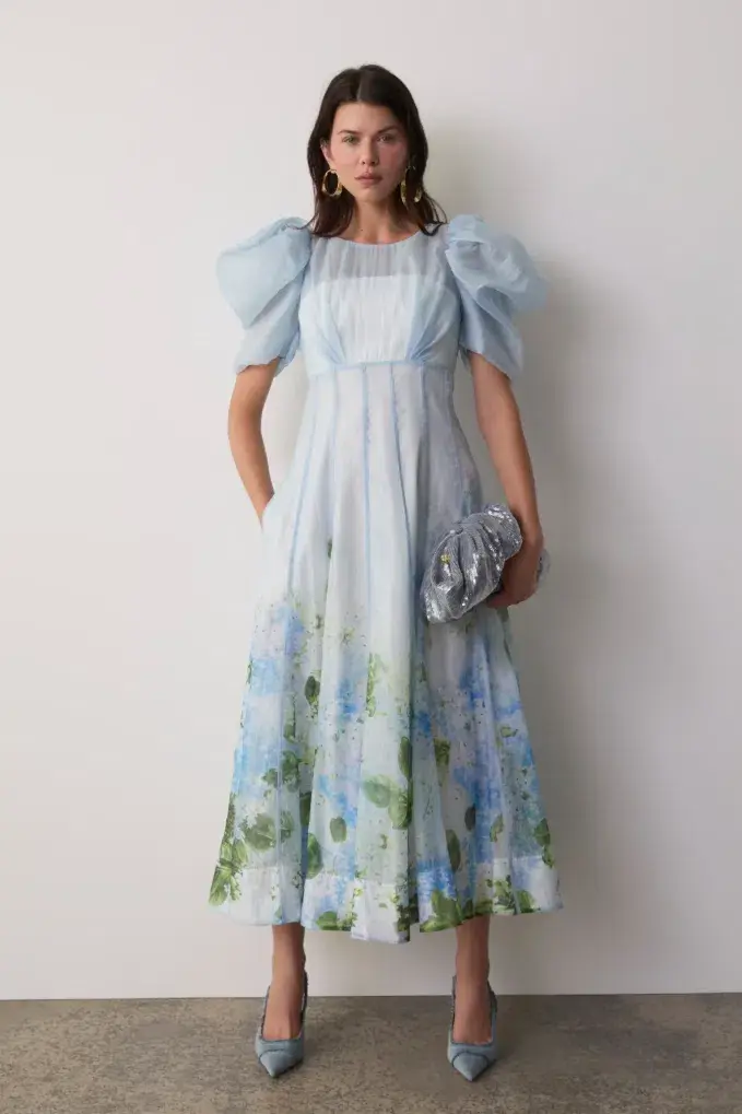 Aje Clementine Midi Dress Floral Size 10 - Image 5