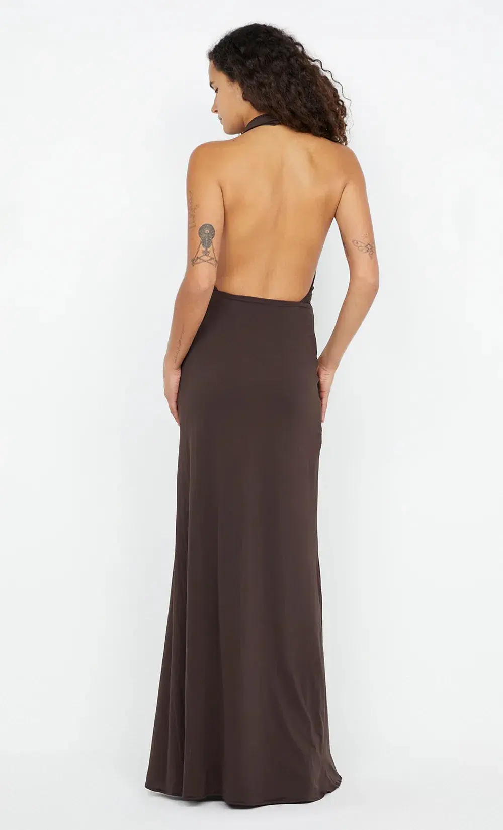 Bec & Bridge Nessie Cowl Neck Maxi Dress Dark Chocolate Size 8 - Image 5