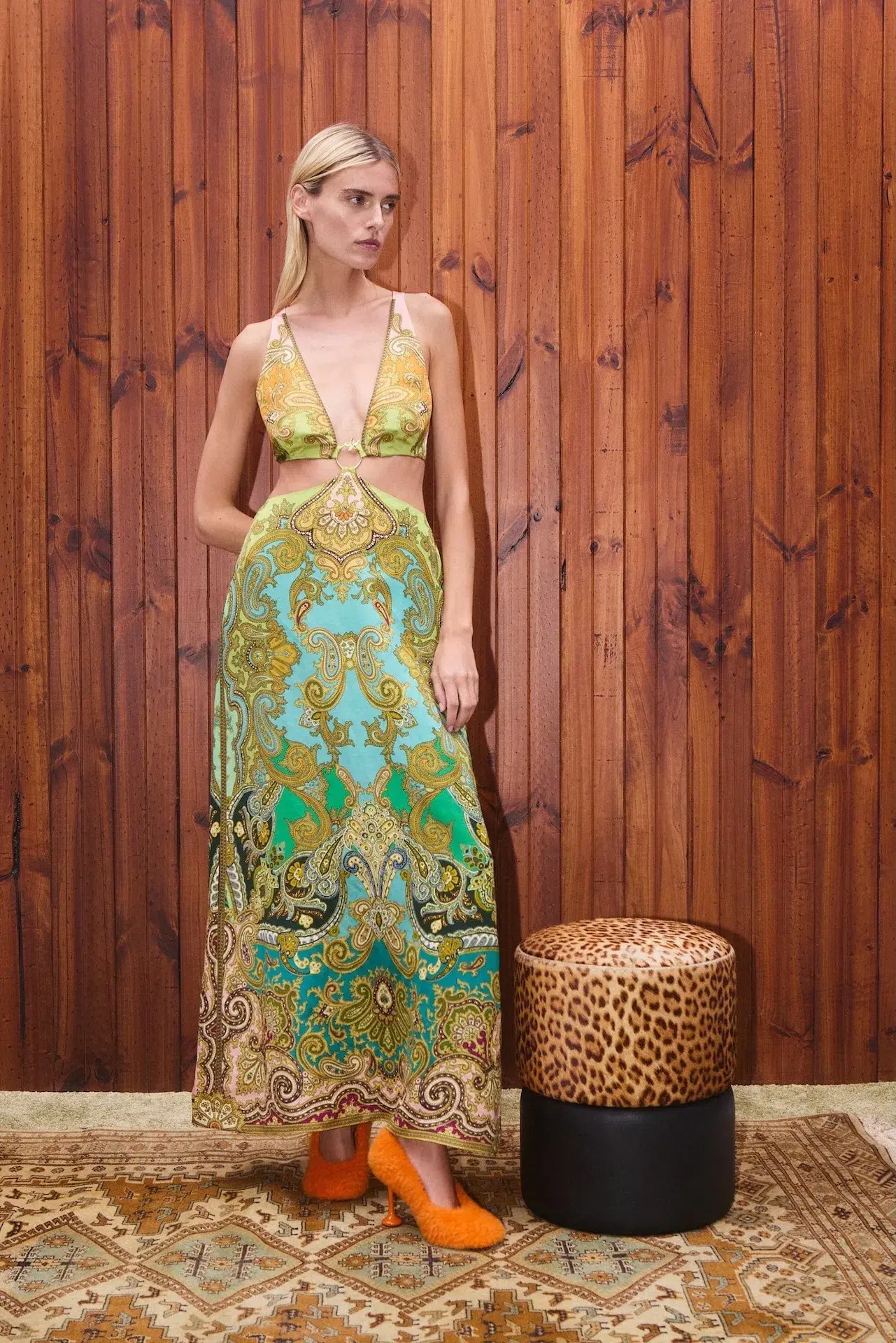 Alemais Clemenza Cut Out Midi Dress Size AU 10 - Image 3