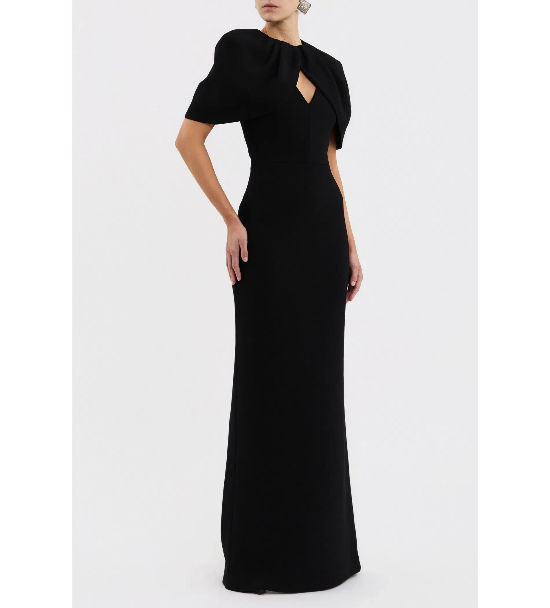 Rebecca Vallance Cameron Full Length Gown in Black Size AU 10 - Image 2