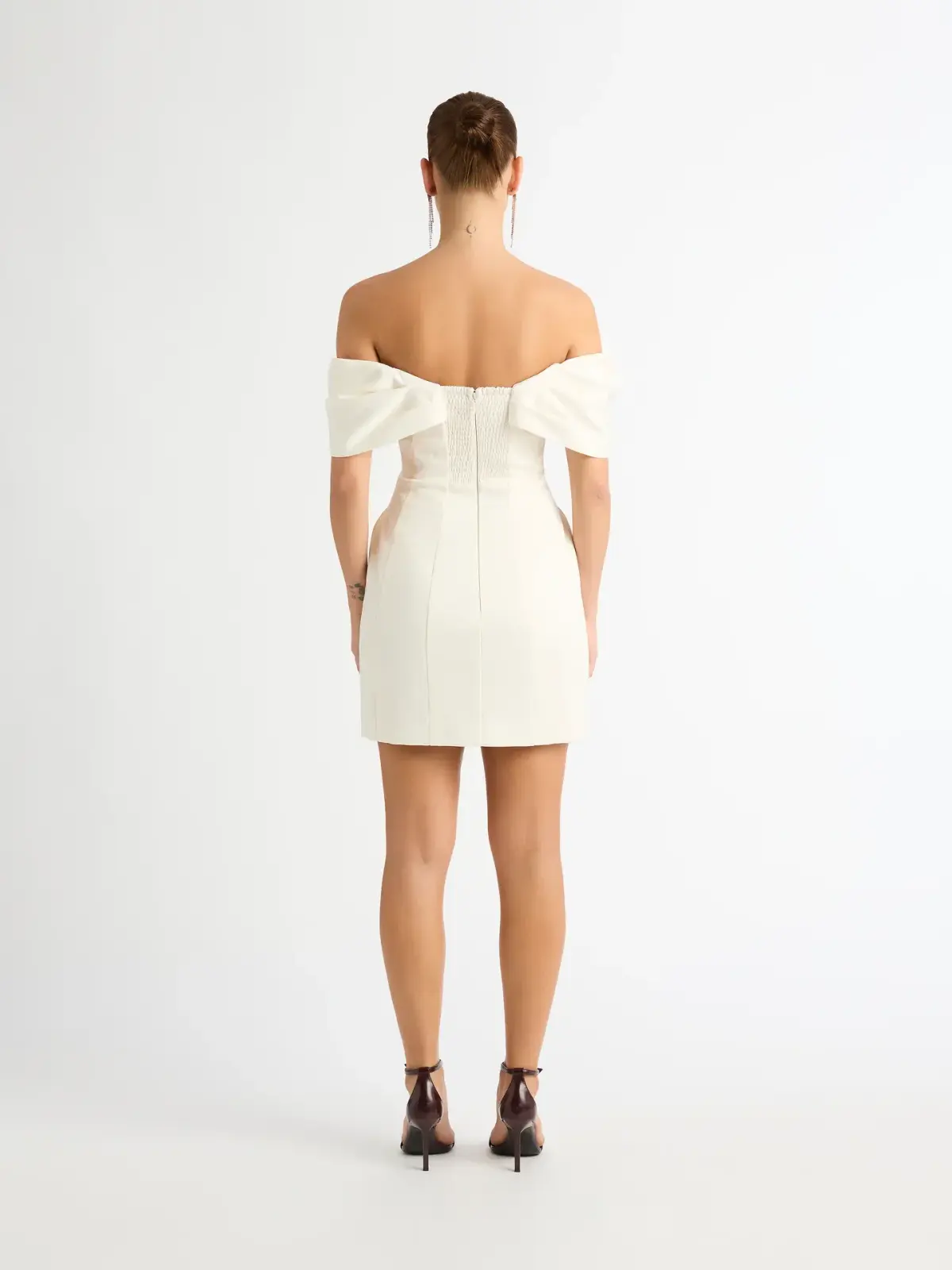 Sheike Nour Cream Mini Dress in White Size AU 10 - Image 3