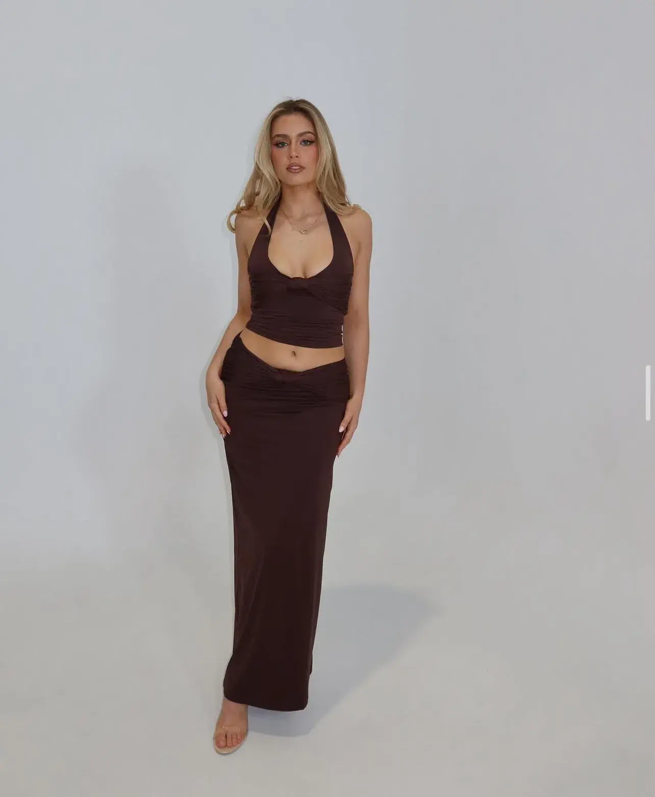 Mila Skirt & Blair Top Set Chocolate Brown Sasha Therese Size AU 6 - Image 1