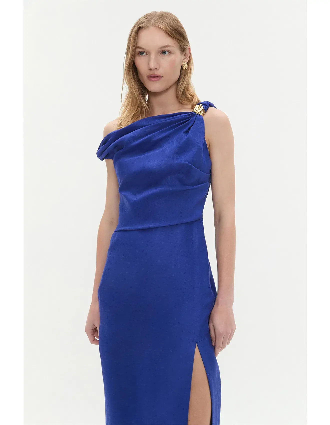 Aje Bridgette Midi Dress Cobalt Blue Size 12 - Image 5