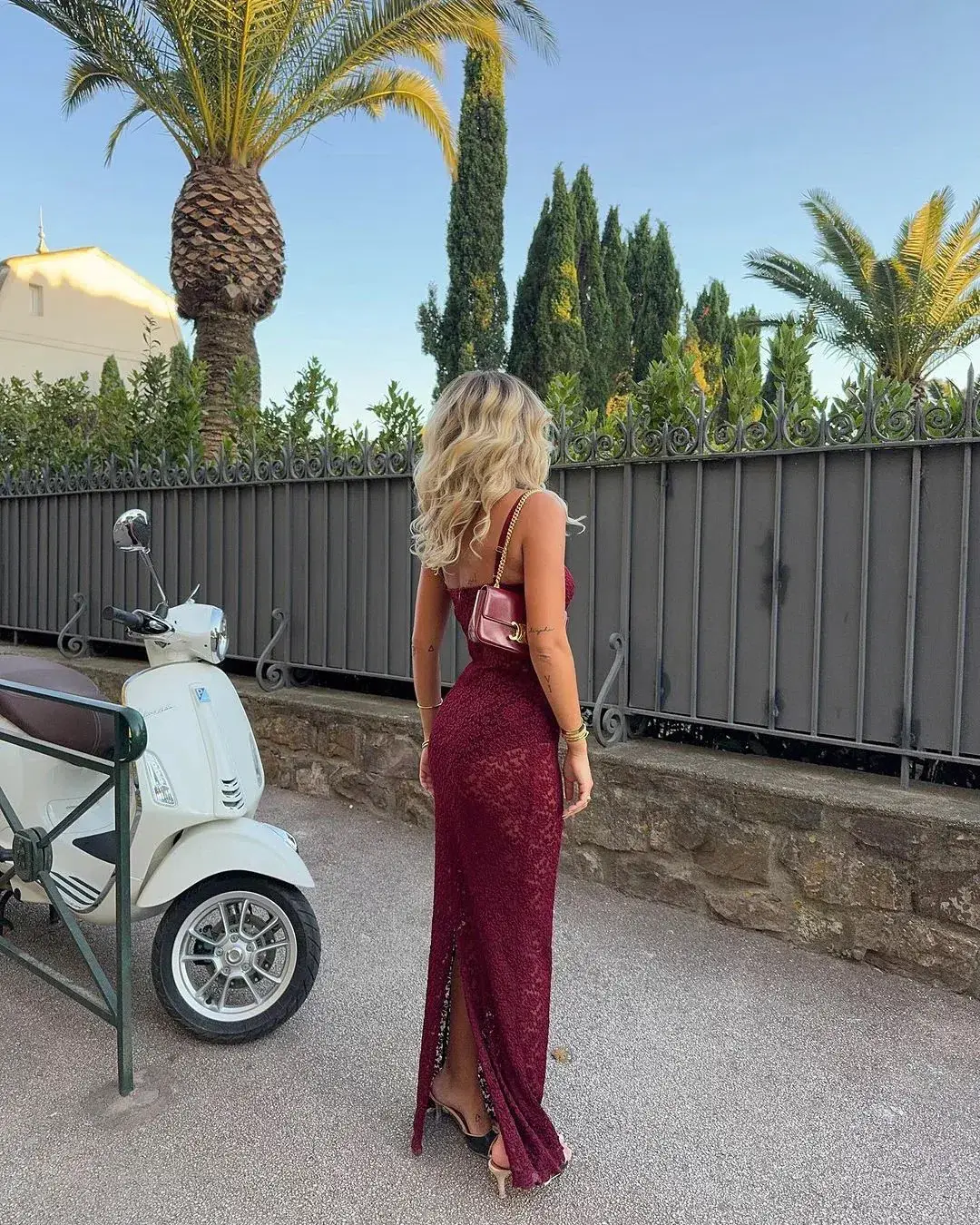 Arcina Ori Margot Maxi Dress in Red Wine Size AU 8 - Image 5