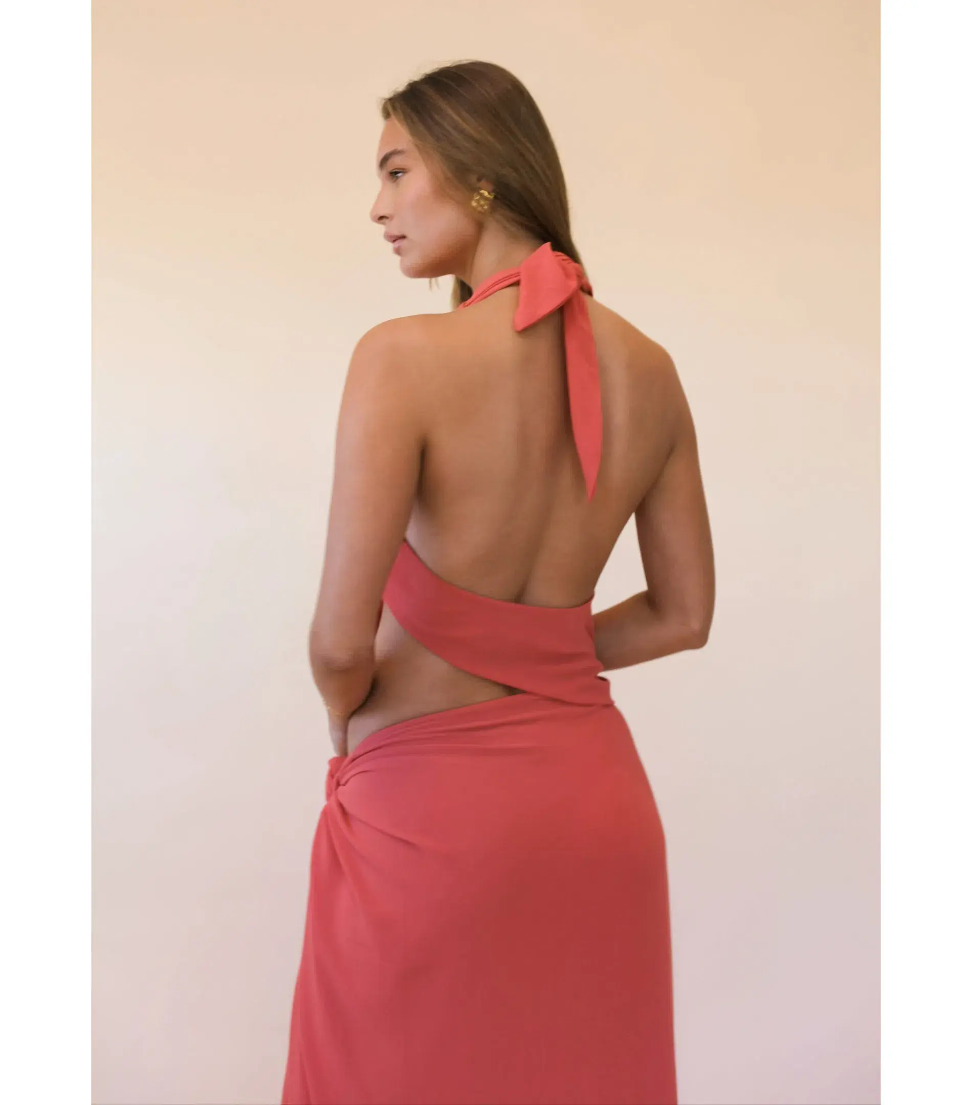 Koster Kulture Bobbies Top and Maxi Skirt Set in Coral Size S / AU 8 - Image 3