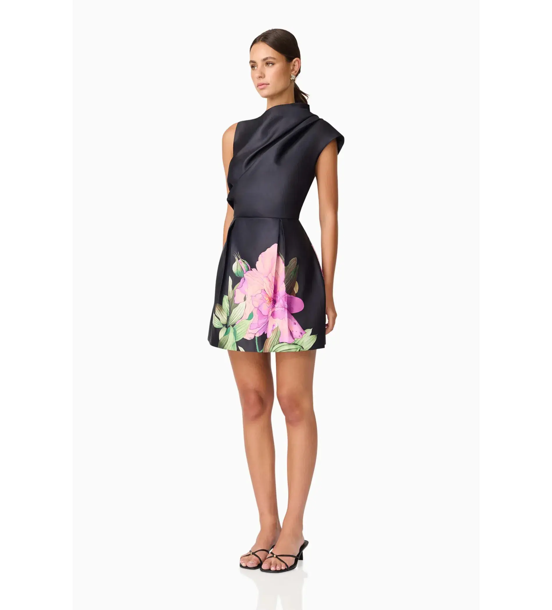 Elliatt Azelie Aysmmetrical Mini Dress in Black Size S / AU 8 - Image 2