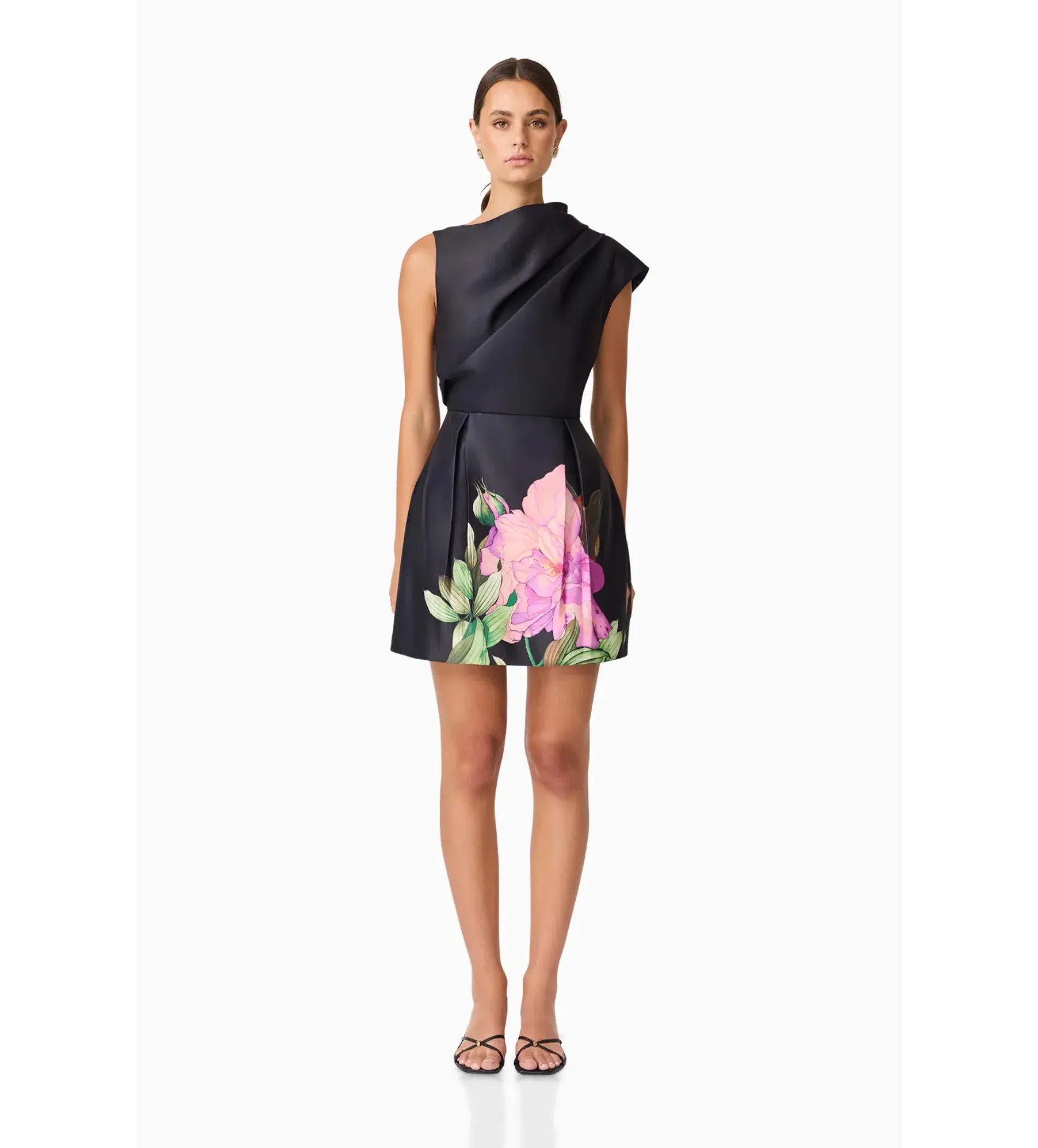 Elliatt Azelie Aysmmetrical Mini Dress in Black Size S / AU 8 - Image 1