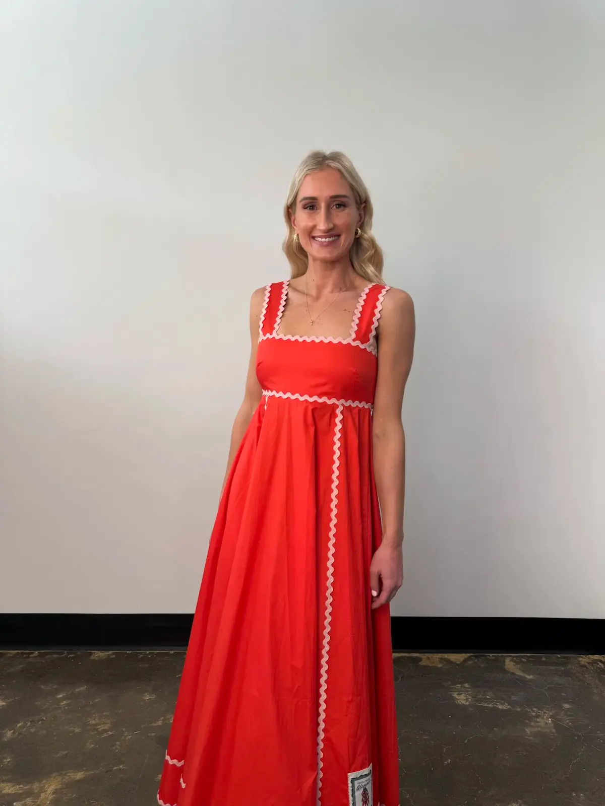 Alemais Contessa Summer Midi Dress Orange Print Size 6 - Image 4