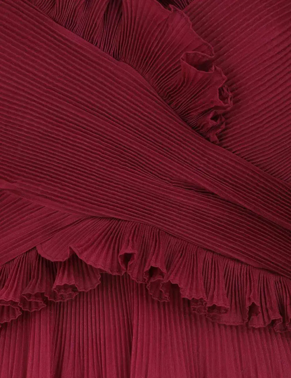 Zimmerman Pleated Off Shoulder Midi Dress Berry Size 1/AU 10 - Image 7