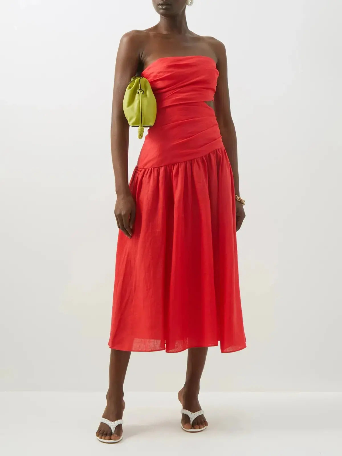 Zimmermann Lyre Strapless Red Dress - Size 0 - Image 1