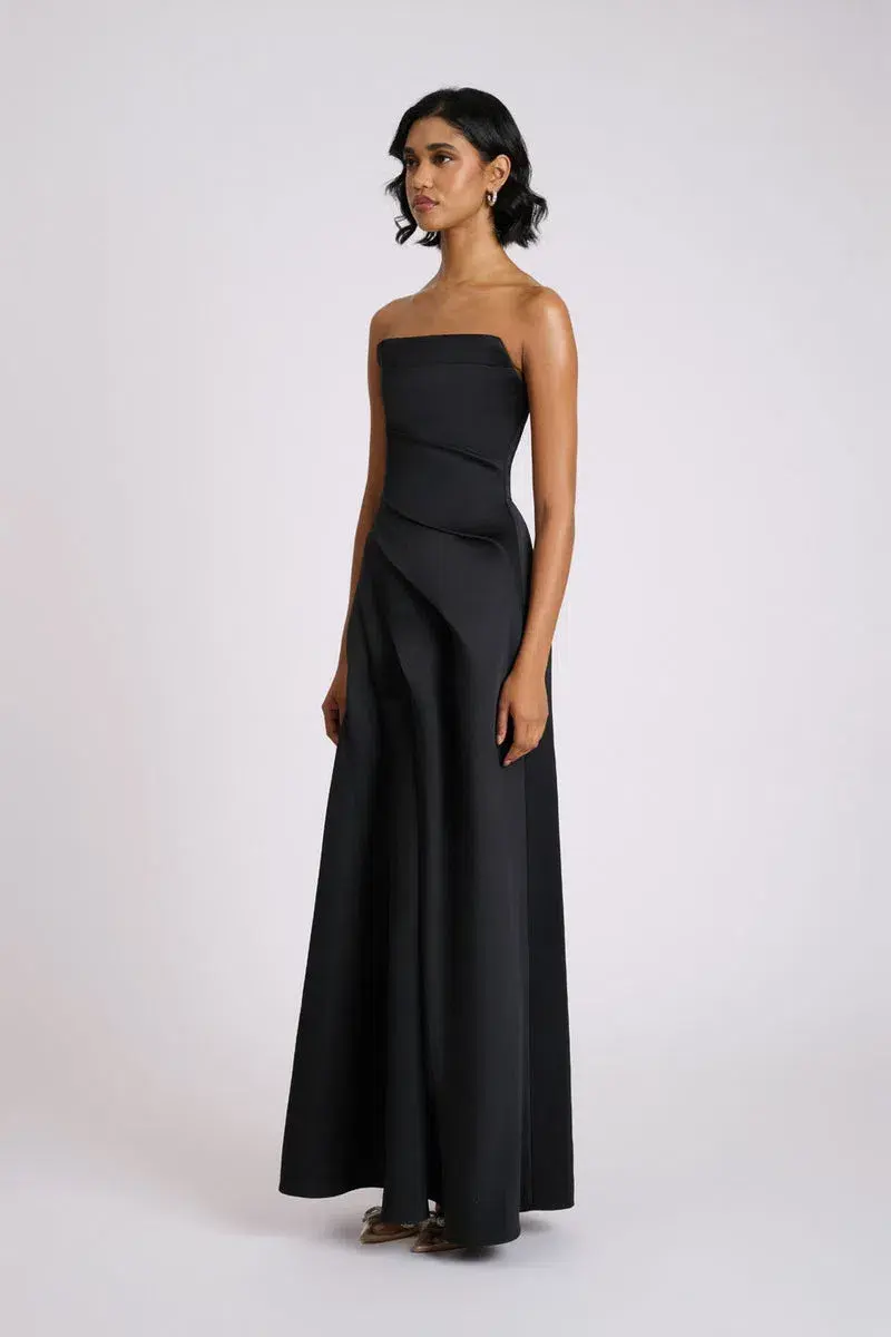 Eliya The Label Deanna Maxi Gown Black Size 6 for rent on The Volte - main image