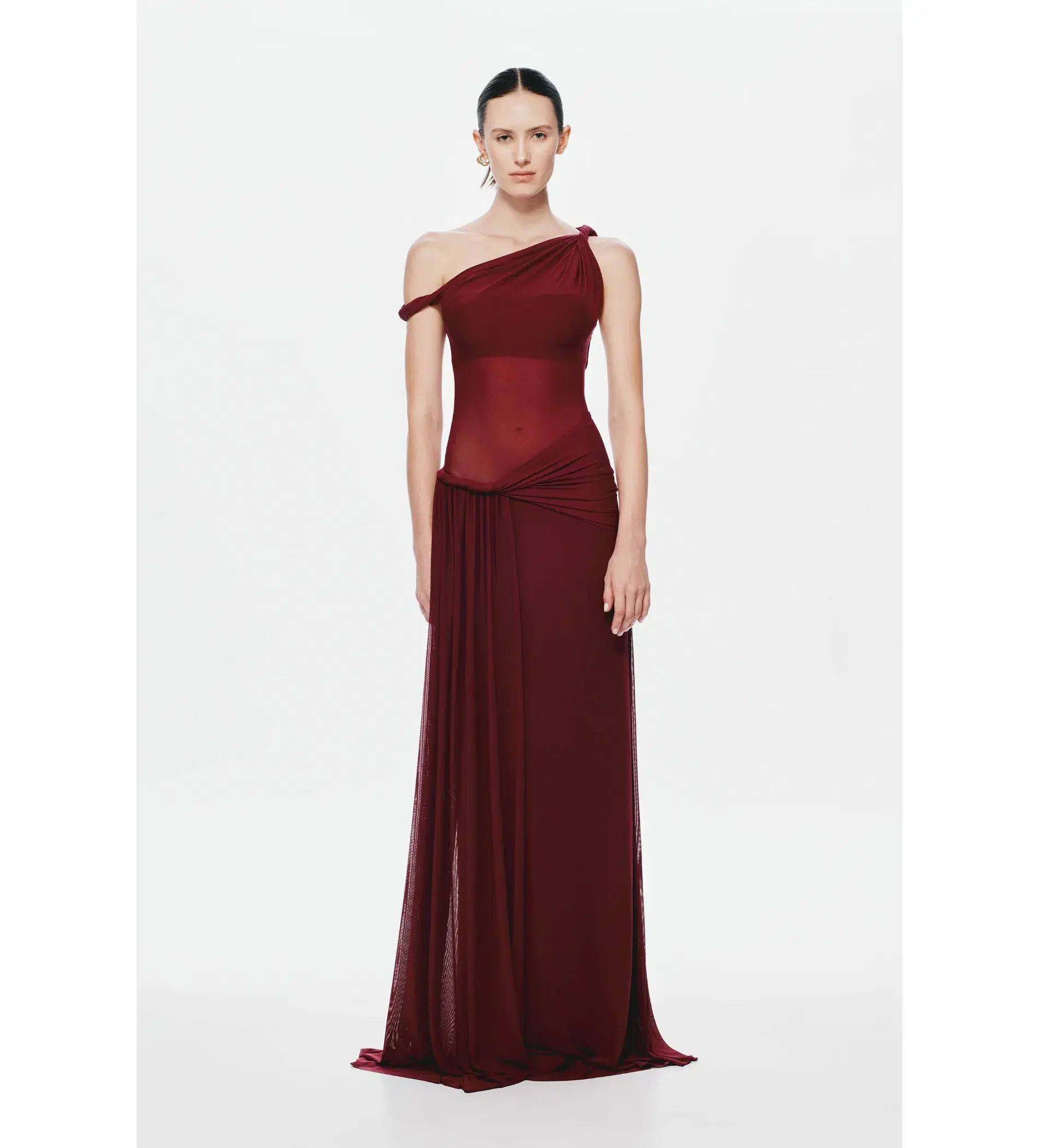 Misha Sisal Mesh Maxi Dress Port Size AU 8 - Image 1