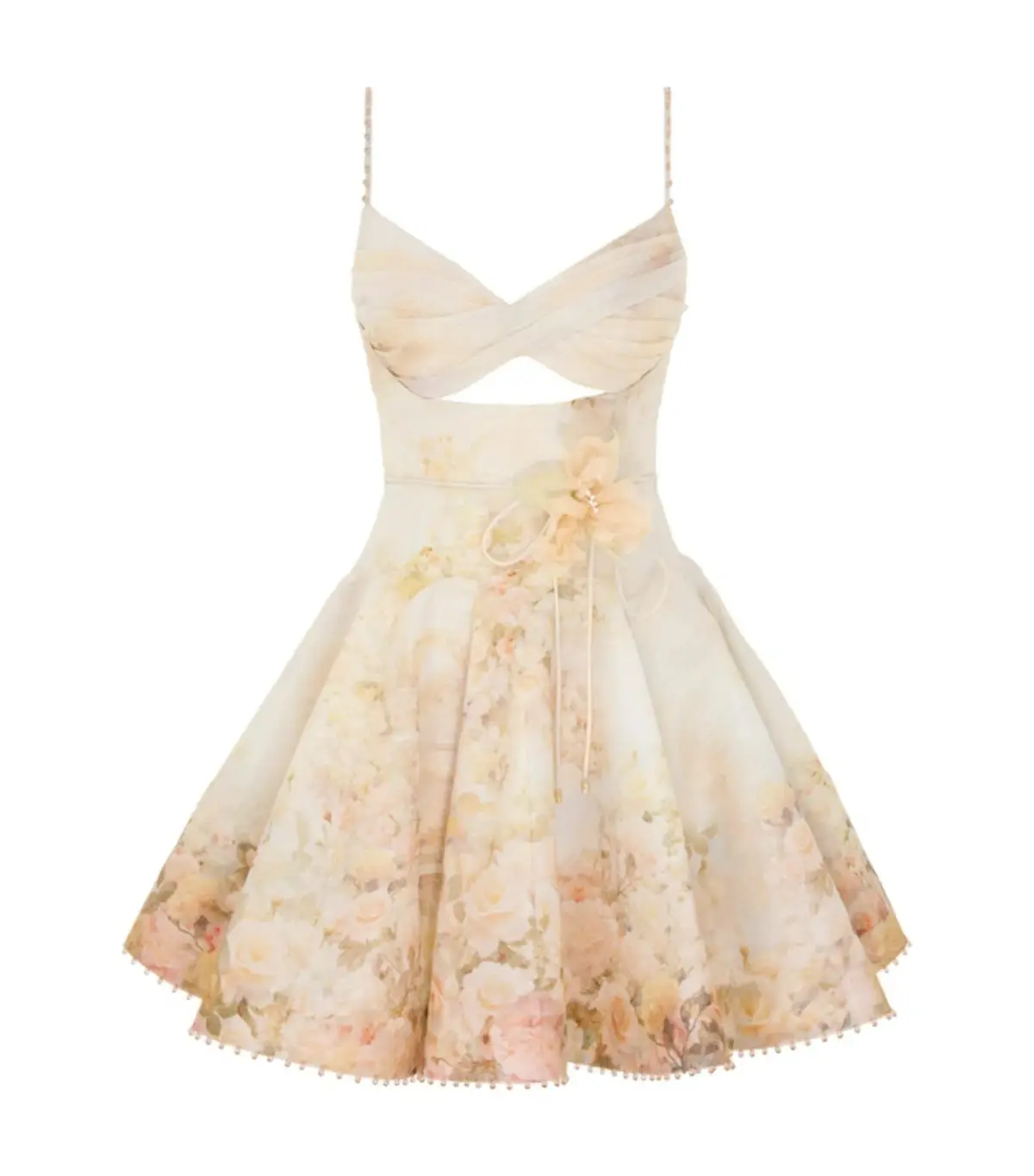 Zimmermann Memento Twist Front Mini Dress Rose Arbor Size AU 10 - Image 1