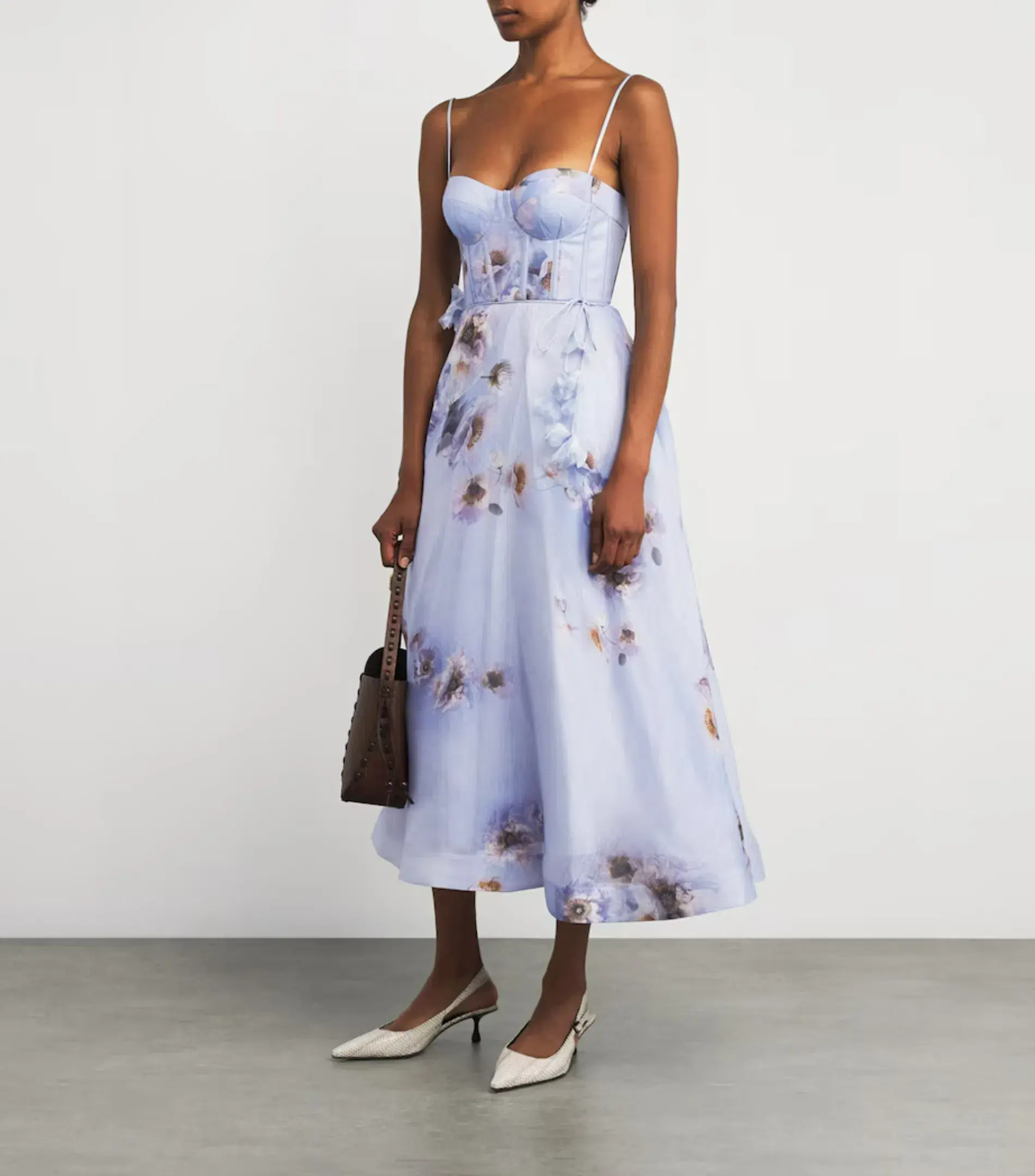 Zimmermann Hypnotic Picnic Midi Dress in Lilac Poppy Size 0 / AU 8 - Image 1