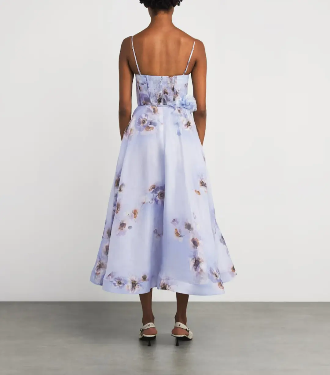 Zimmermann Hypnotic Picnic Midi Dress in Lilac Poppy Size 0 / AU 8 for rent on The Volte - main image