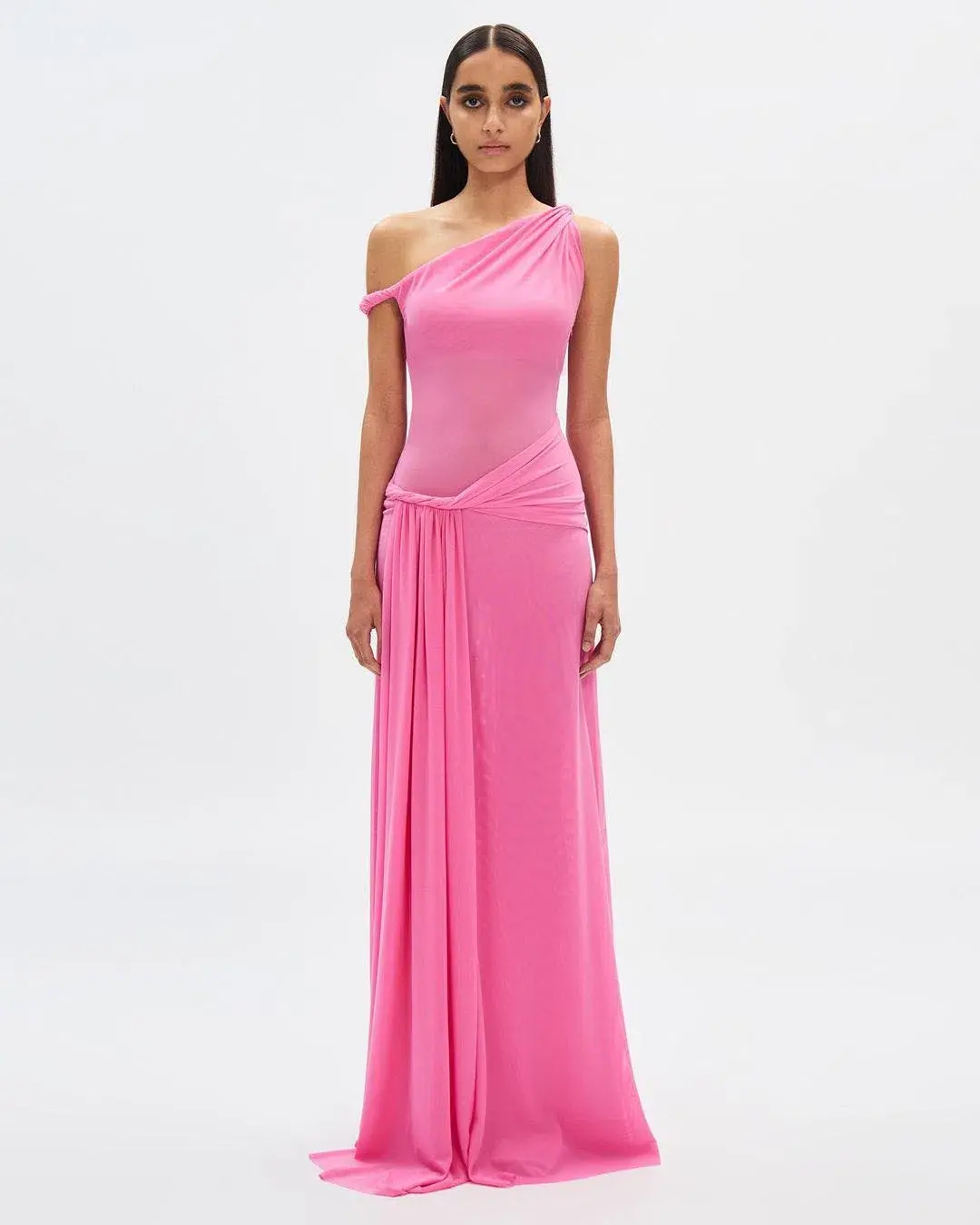 Misha Sisal Mesh Maxi Dress Orchid Pink Size 8 - Image 1