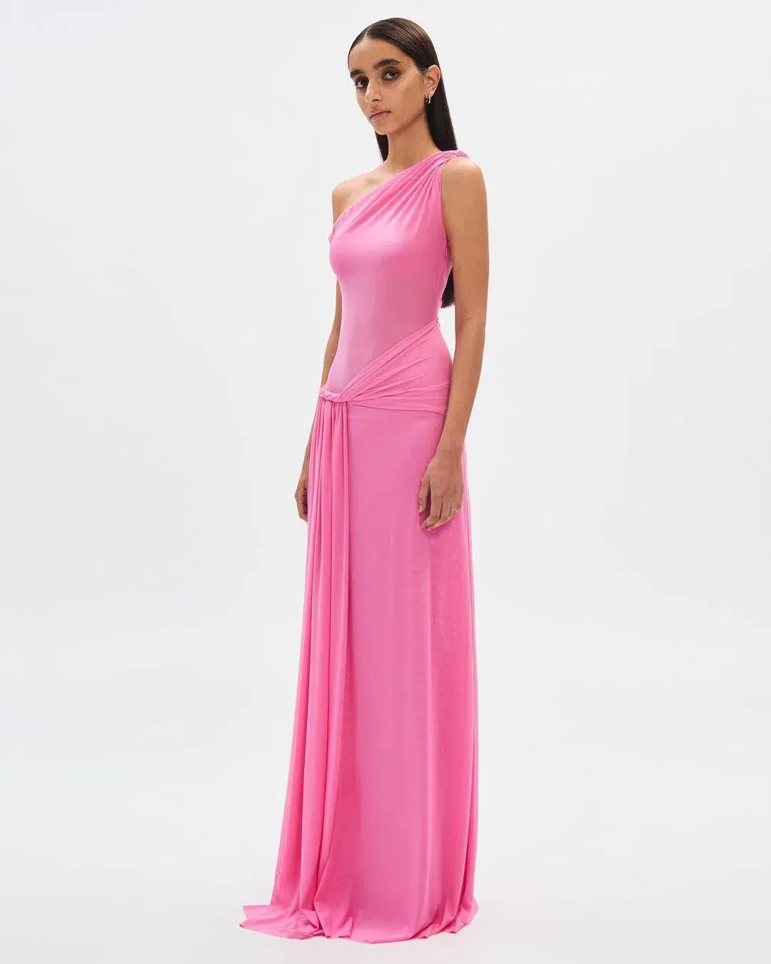 Misha Sisal Mesh Maxi Dress Orchid Pink Size 8 - Image 2