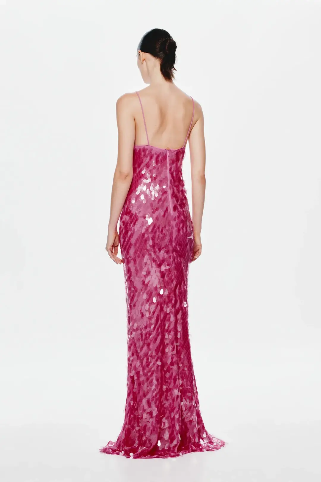 Misha Sapphire Sequin Maxi Dress in Fuchsia Size 10/M for rent on The Volte - main image