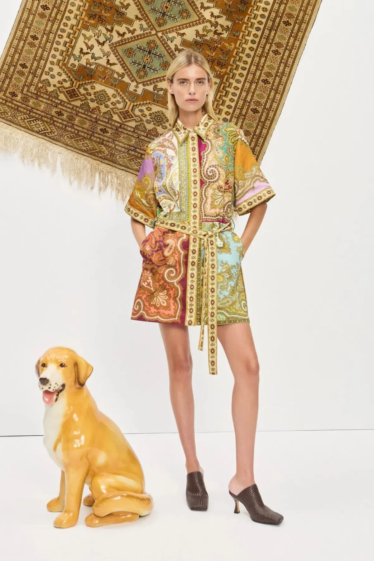 Alemais Clemenza Spliced Mini Dress Multi Size 8 - Image 1