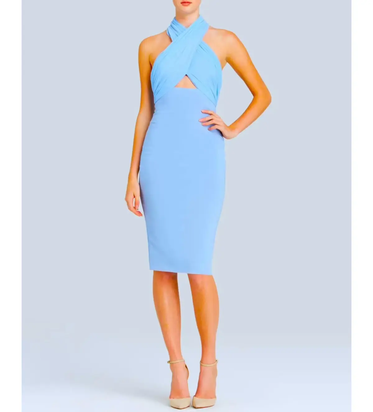 Bec & Bridge Wayfarer Midi Dress in Blue Size AU 8 - Image 1
