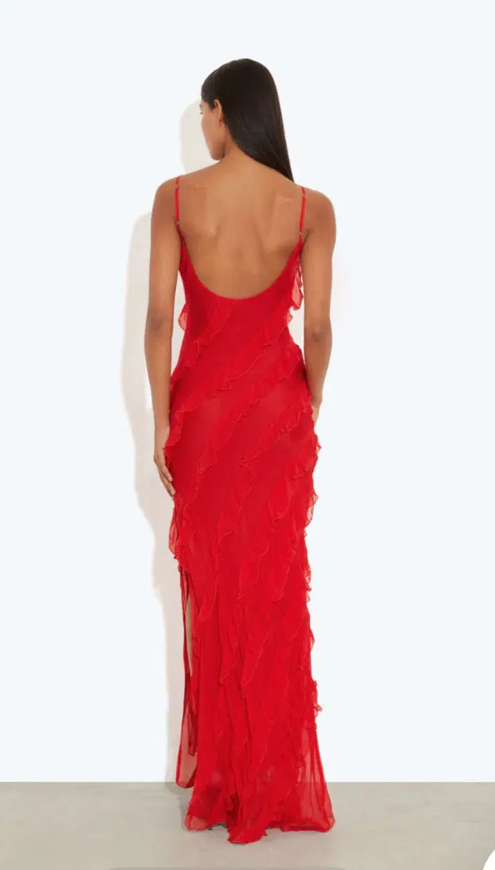 Rat & Boa Cecelia Dress Maxi Red Size AU 8 - Image 2