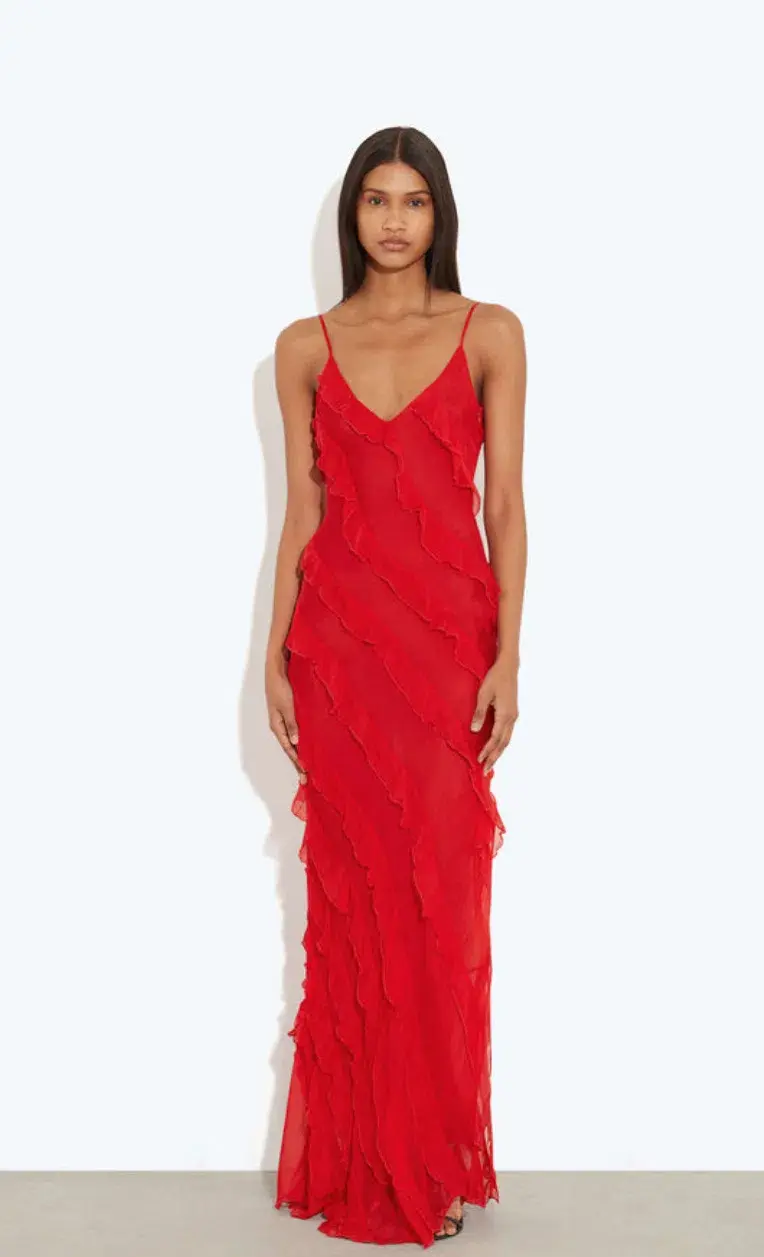 Rat & Boa Cecelia Dress Maxi Red Size AU 8 - Image 1