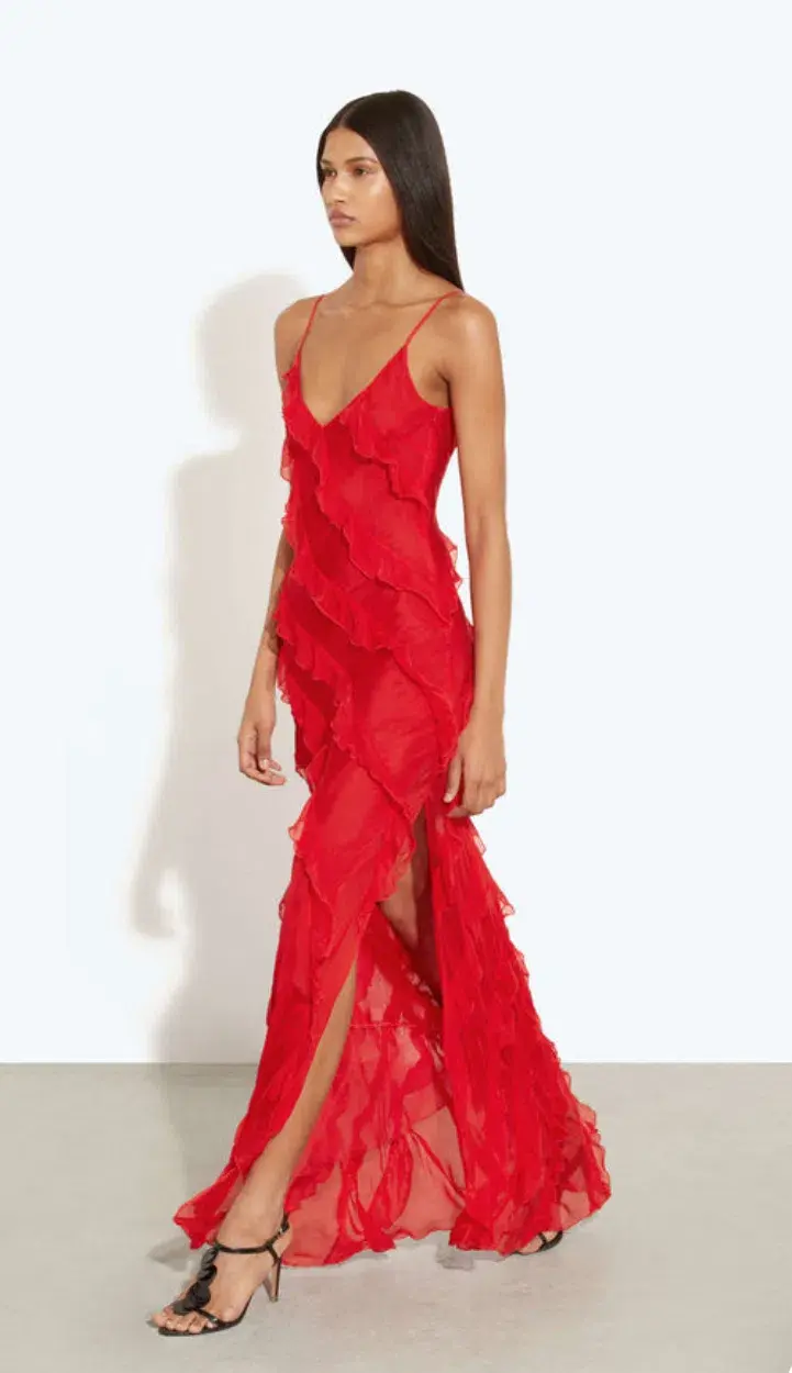 Rat & Boa Cecelia Dress Maxi Red Size AU 8 - Image 3