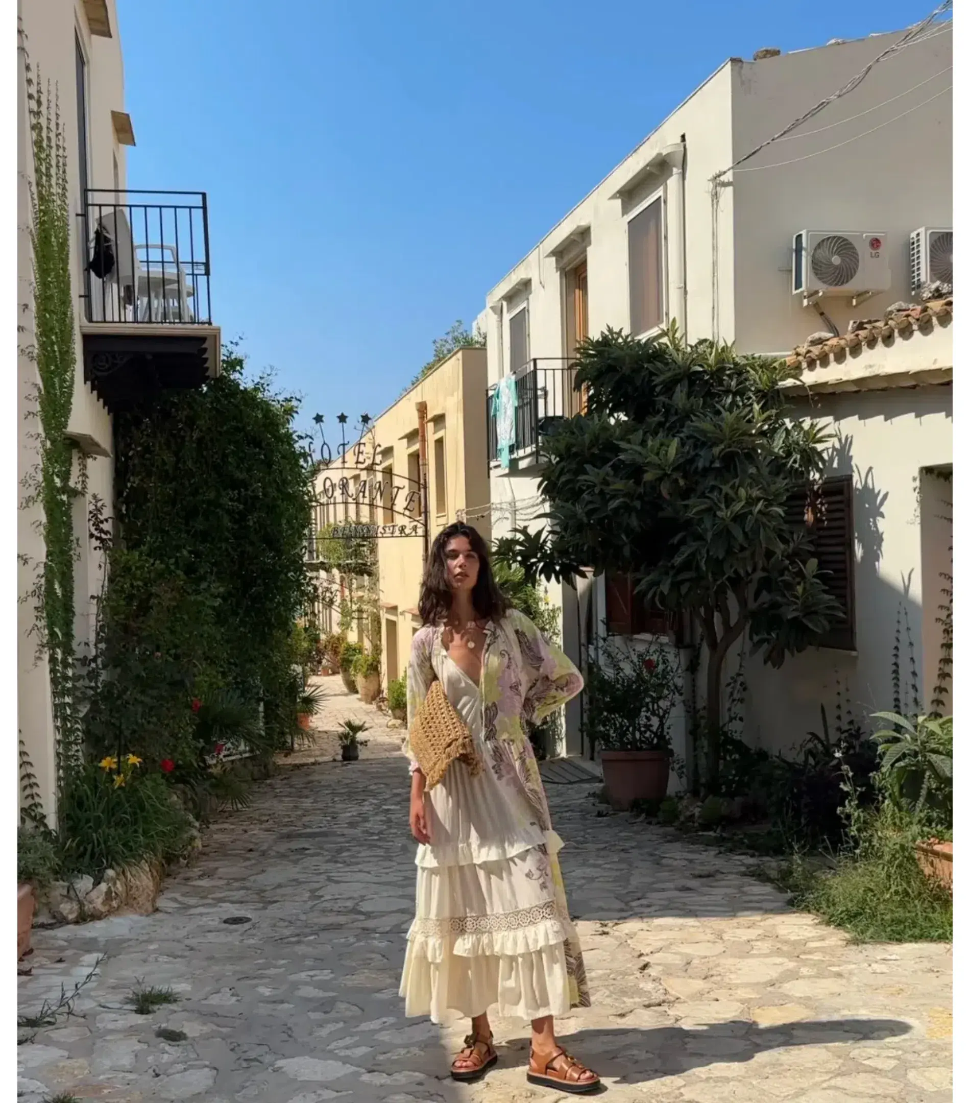 Bohemian Traders Castello Ruffle Maxi Dress Cream Size AU 8 - Image 5