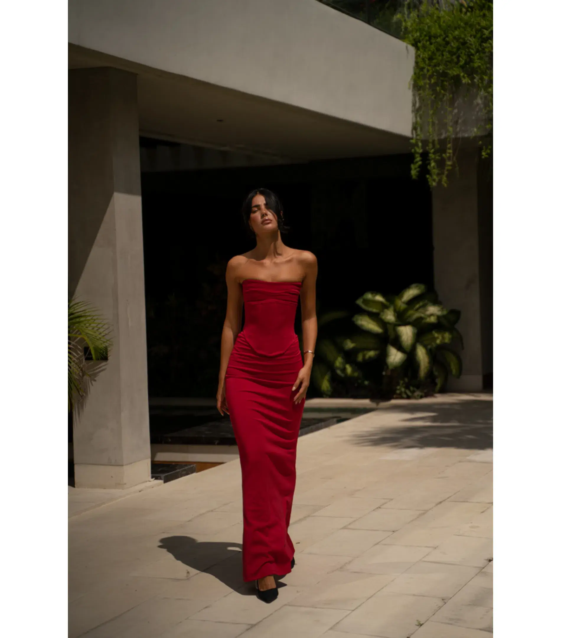 HNTR the Label Louie Maxi Gown Wine Size XS / AU 6 - Image 2