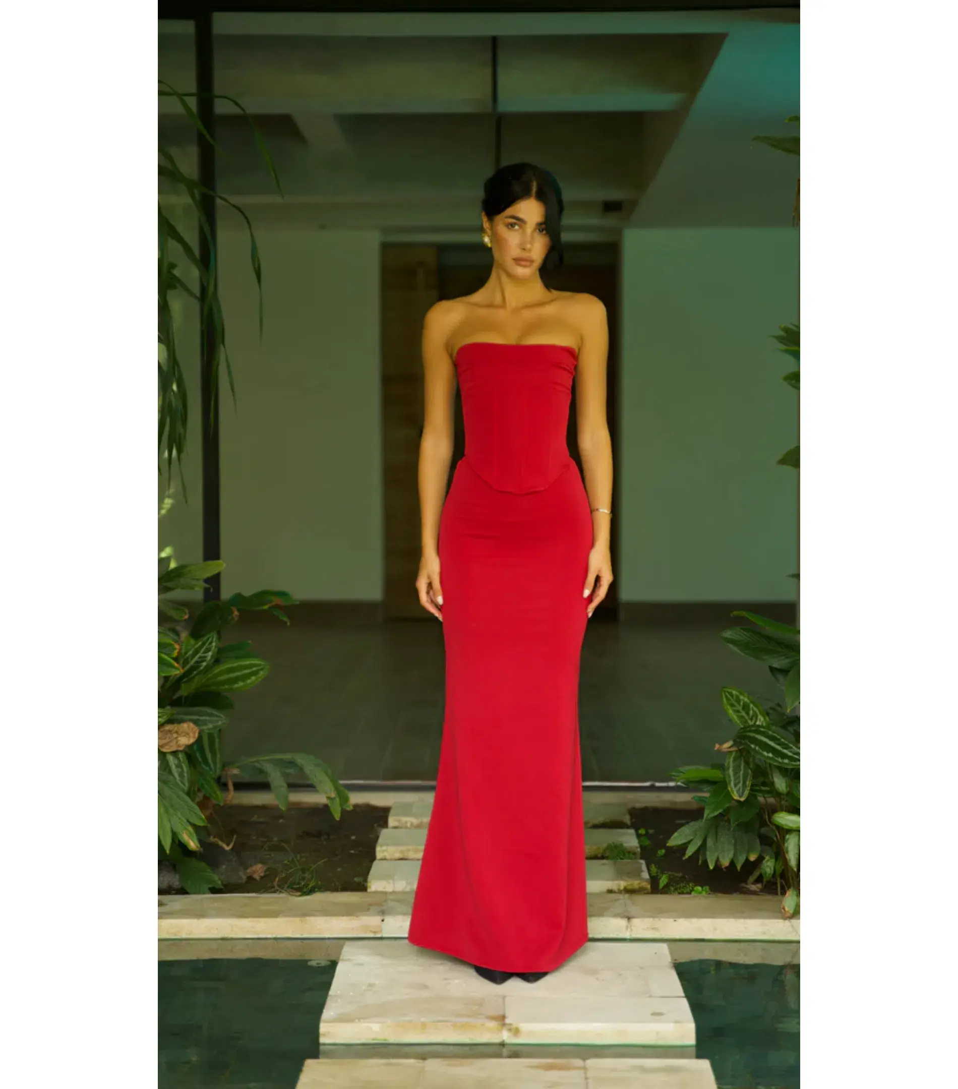 HNTR the Label Louie Maxi Gown Wine Size XS / AU 6 - Image 1
