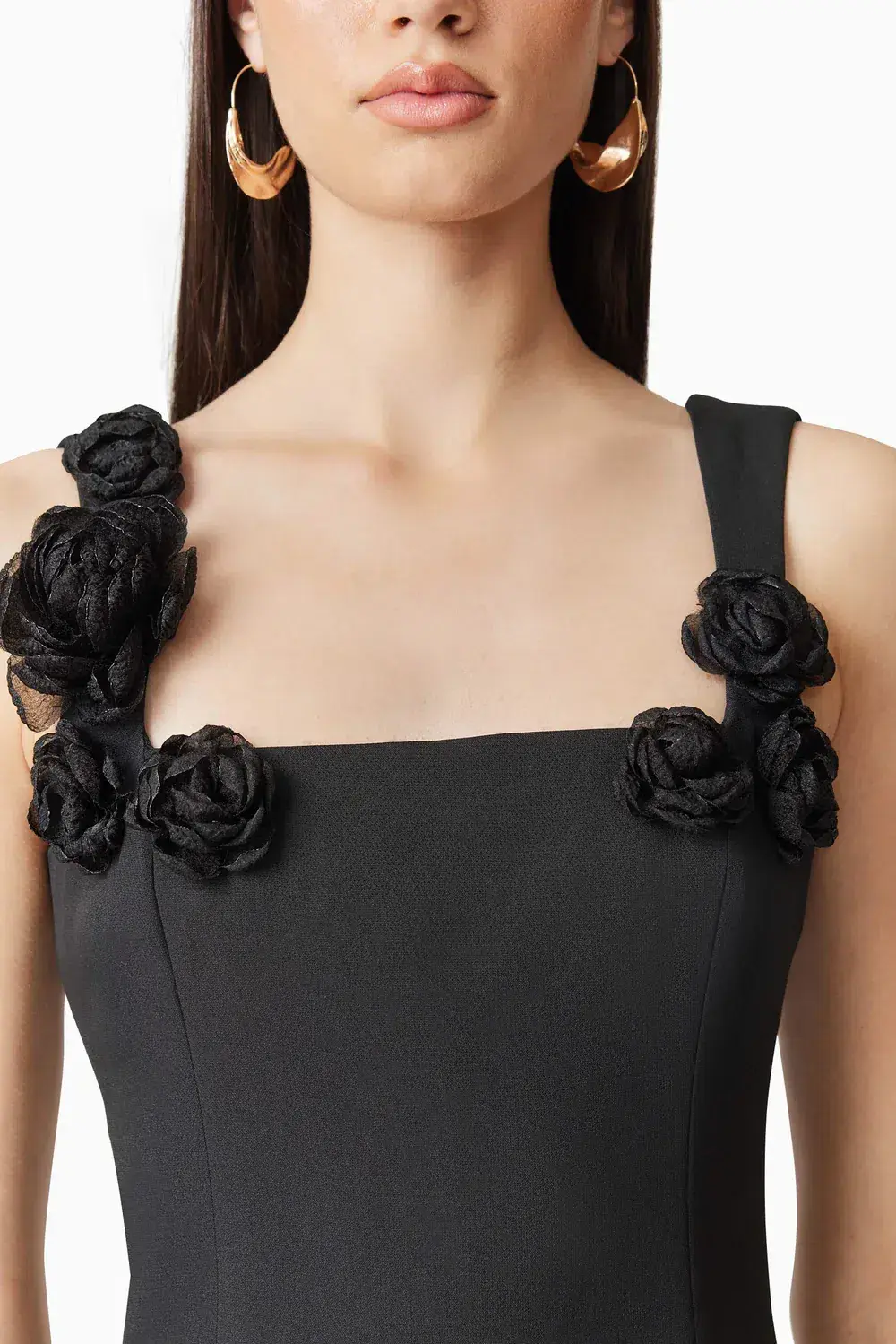 Elliatt Trompe 3D Floral Mini Dress in Black   Size XS/AU 6 - Image 4