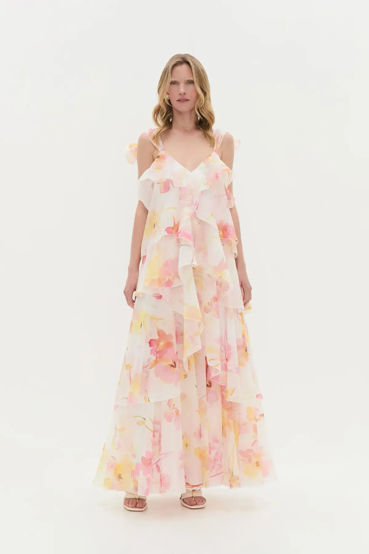 Aje Gracie Maxi Dress Wildflowers Multi Floral Size 10 - Image 1