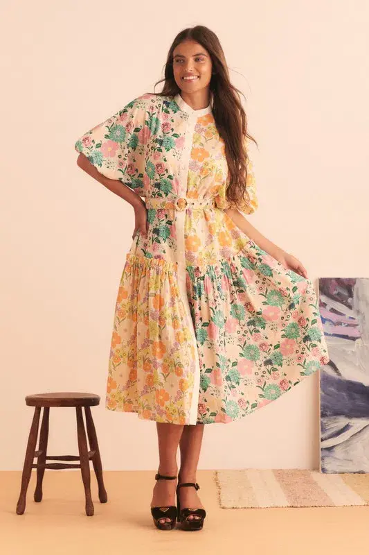 Bohemian Traders Sundance Spliced Dress in Multi Size 12 - Image 1