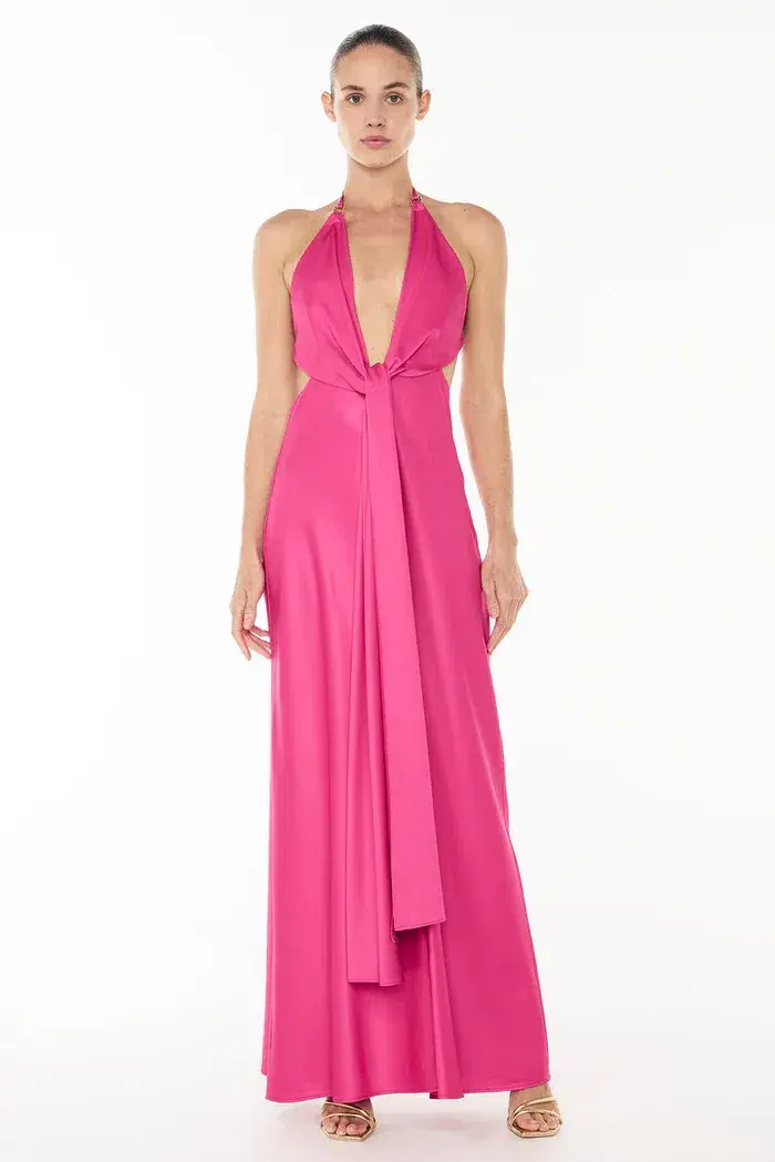 Manning Cartell Evening Trance Slip Dress Fuschia Size 8 - Image 1
