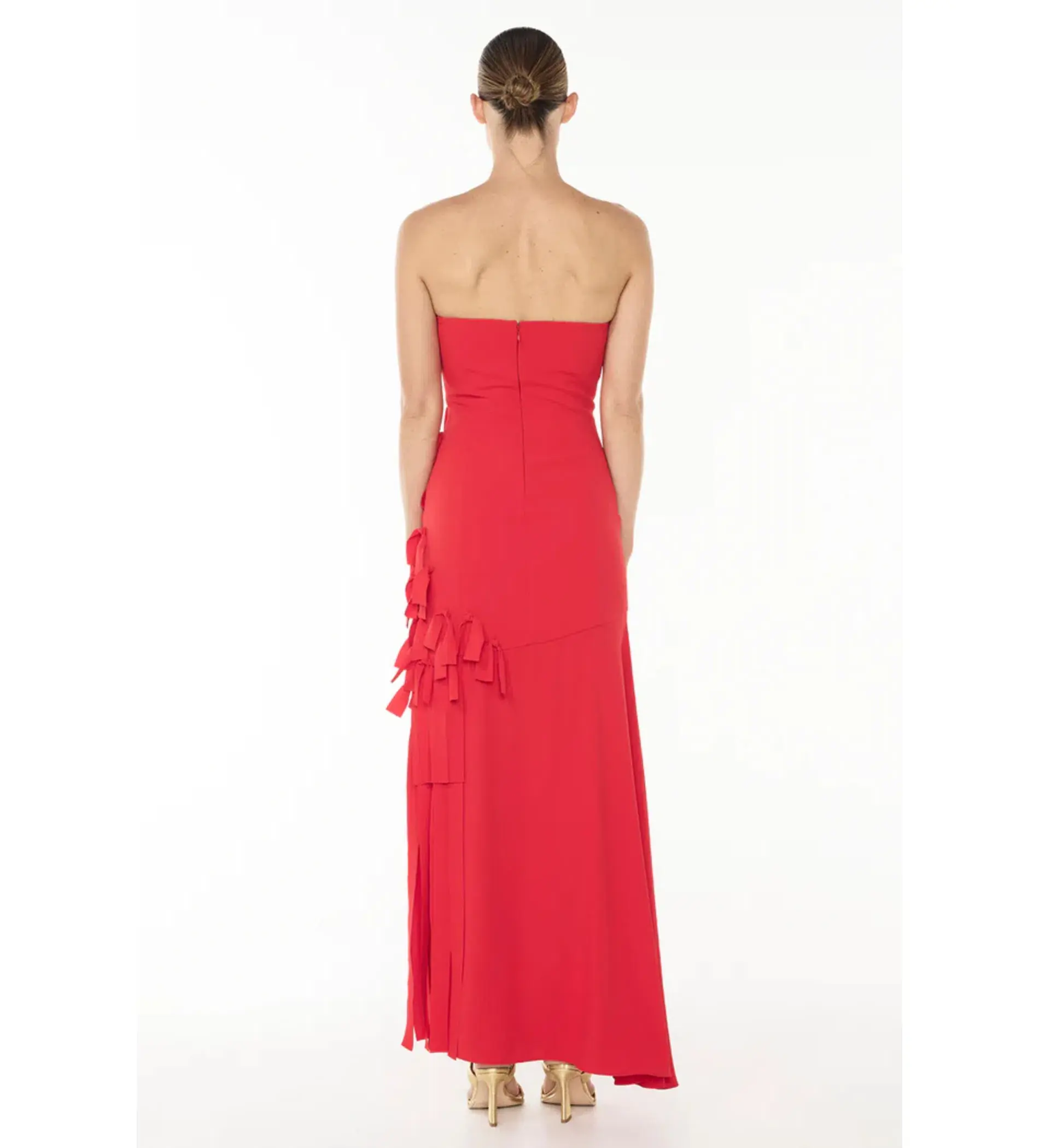 Manning Cartell La Premiere Strapless Maxi Dress Red Size 6 - Image 4