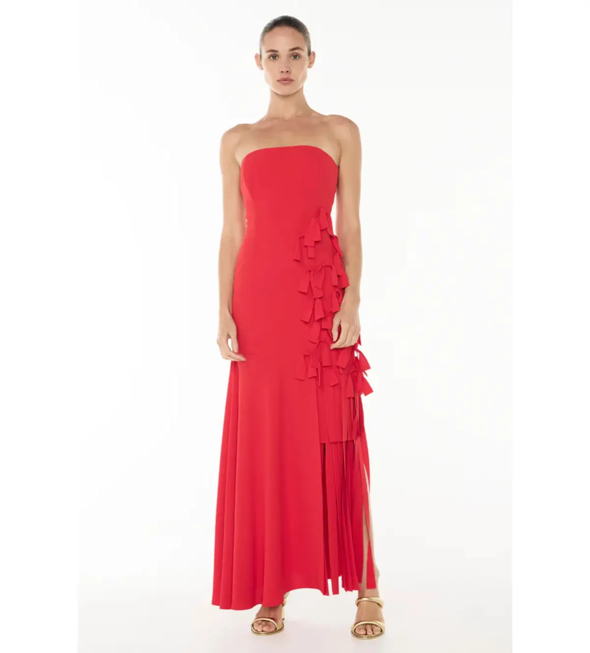 Manning Cartell La Premiere Strapless Maxi Dress Red Size 6 - Image 1