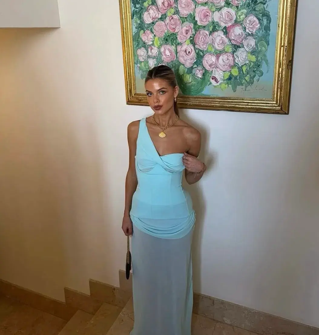 Natalie Rolt Cadence Gown Maxi in Baby Blue Size AU 8 - Image 2