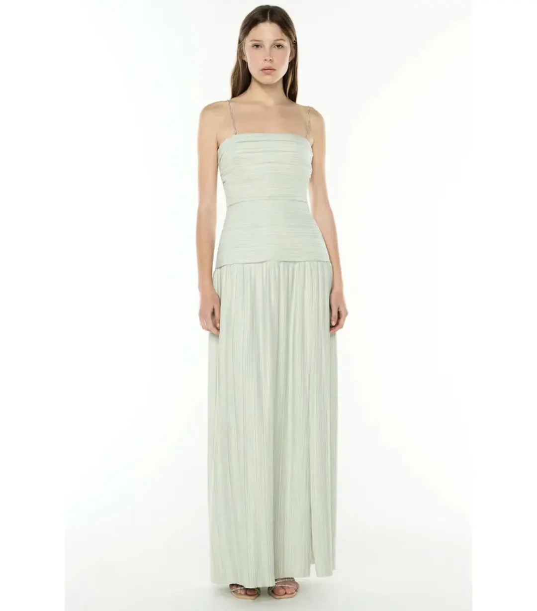 Manning Cartell Royal Debut Maxi Dress in Sage Green Size  AU 8 for rent on The Volte - main image