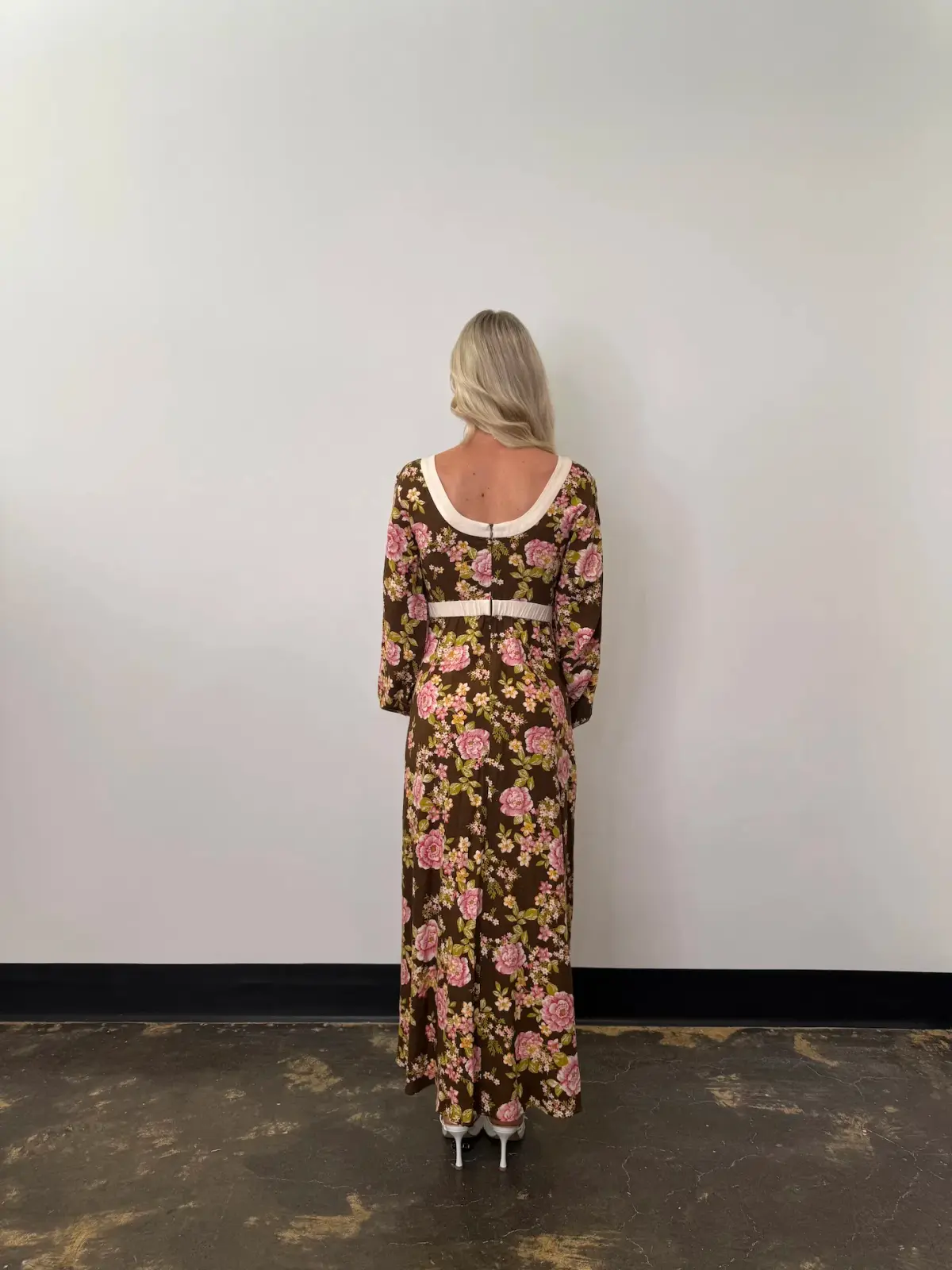 BOHEMIAN TRADERS JULIET SCOOP NECK MIDI / CHOCOLATE / SIZE 8 - Image 3