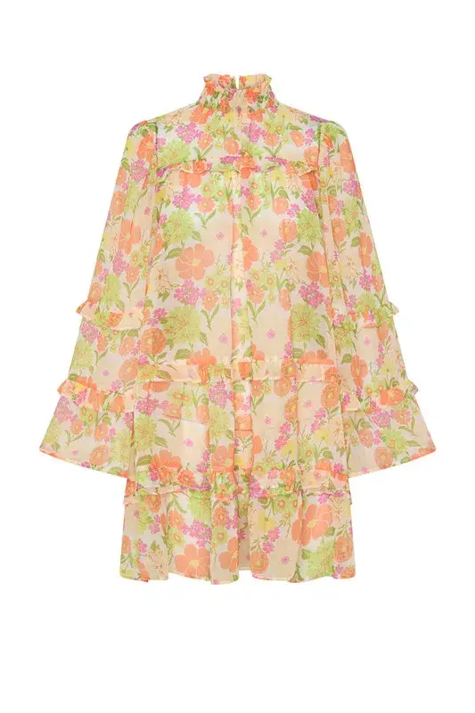 Bohemian Traders Sundance Flare Sleeve Mini in Multi Floral Size 10 - Image 4