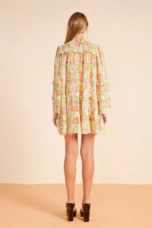 Bohemian Traders Sundance Flare Sleeve Mini in Multi Floral Size 10 - Image 3