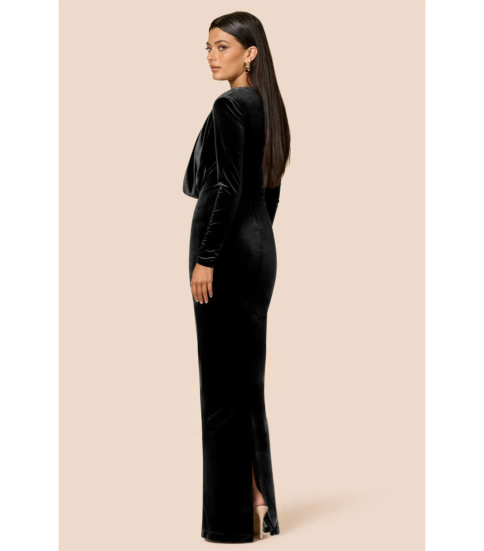 Love Nookie Nina L/S Maxi Dress Black Size AU 8 - Image 2