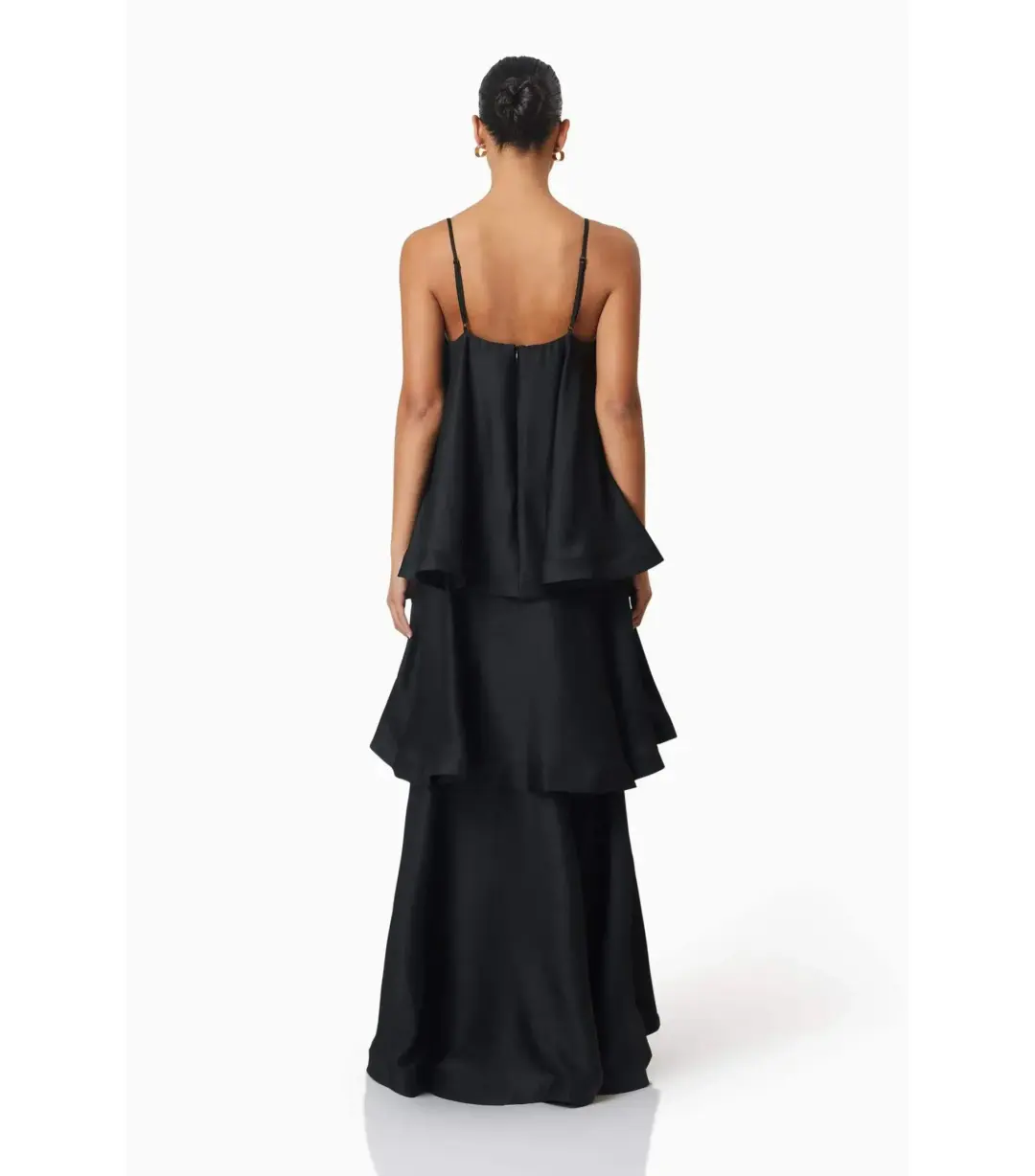 Elliatt Tilly Tiered Maxi Dress Black Size AU 10  for rent on The Volte - main image